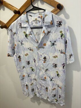Space Jam 25th Anniversary all-over print short sleeve button-up shirt.